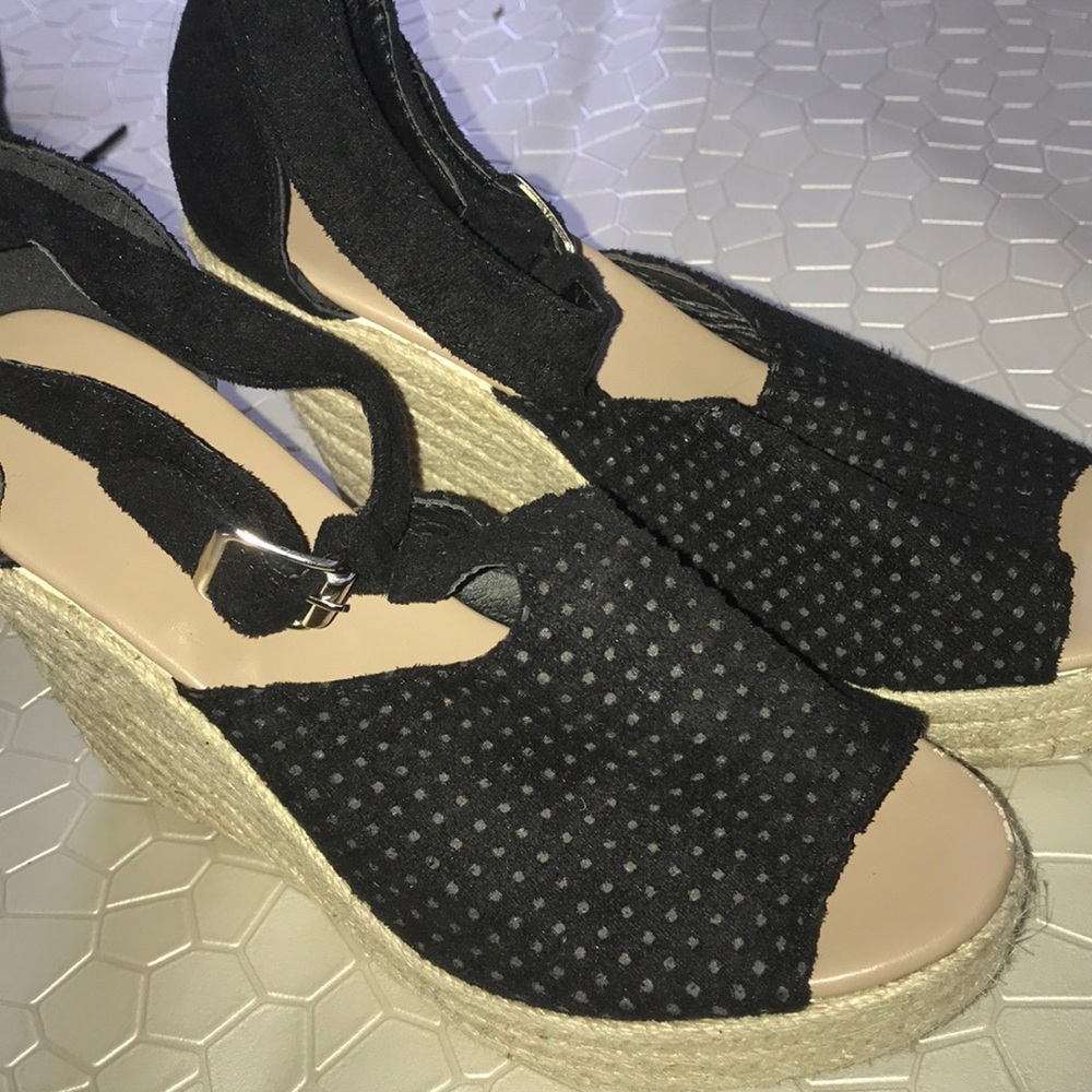 New Platform Wedges Adjustable Strap In Black “4 for 20 deal”